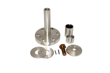 947  Belt Drive- Un-Blown BB  Chevy some LS   Belt Drive Mandrel  1" dia 1/8" keyway w spacers 6"