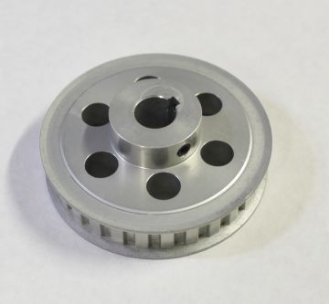 28 tooth Fuel pump Drive pulley- 5/8" Shaft- 3/16" keyway  1/2" Gilmer style 3/8L pitch   Enderle