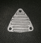Triangle - Blower Tri-Plate Front Cover Ribbed  Cast  Satin   with Gasket fits older Blowers