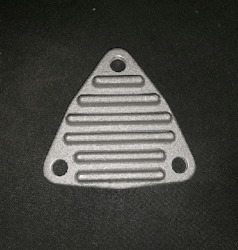 Triangle - Blower Tri-Plate Front Cover Ribbed  Cast  Satin   with Gasket fits older Blowers