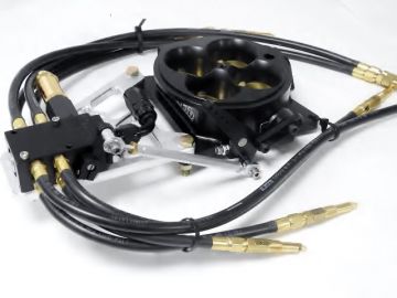 AssassinatorJr.  1215 cfm Throttle Body 4150 Billet, Black with lines, nozzles, pills