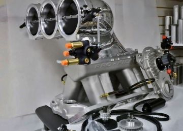 Enderle  Big and Ugly 5"  on  a Pro-Filer  Tunnel Ram  216- BB Chevy No pump or Drive