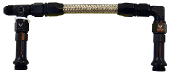 Fuel Line Kit -06 to -06 for 4150's Black and Stainless CARB LOG