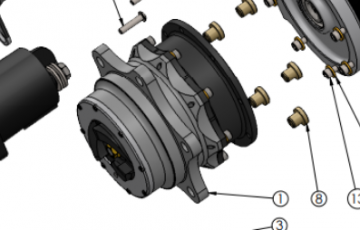 102000-0002 RCD Starter GearHead  assy for Blower Starters -