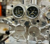 Alkydigger- BILLET  2 Gauge Pod No Gauges Mounts to 3 Bolts Rear of Blower for  2-5/8" Gauges  PODS