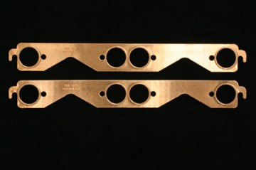 Gaskets - SB Chevy Copper Header Exhaust Gasket Round Portets Set