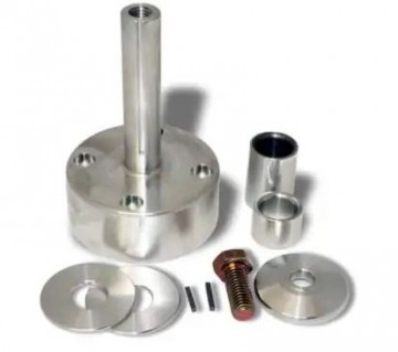 Belt Drive -MANDREL  Un-Blown 4 Bolt Big Block   Ford Belt Drive Mandrel  1" dia 1/8" keyway