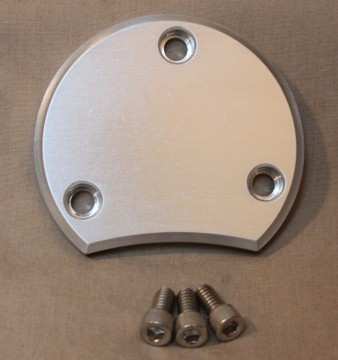 Billet Timing cover Fuel Pump hole Cover  3 Bolt  w notch