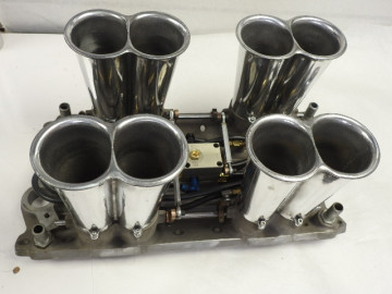 Enderle 1970's Vintage SB CHEVY  - 8 Stack w Rare Cast Stacks- New Hoses-Nozzles-
