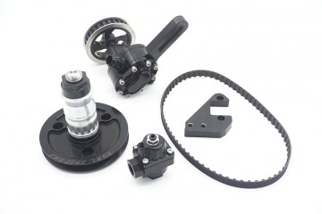 APD CARB Fuel Pump Kit SBC Belt Drive Fuel Pump .600" Gear Ext Bypass Upper D SIDE Water Pump Mount