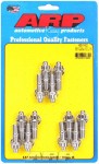 400-1402 Header Stud ,STAINLESS  SB CHEVY  3/8 in Diameter, 1.67" 12 Point Nuts Set of 12