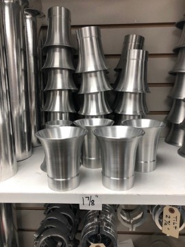 CLOSEOUT  Aluminum Bells - 2-1/4" ID Ram Tube x 4 -1/2"  Tall - Bell