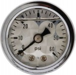 80224 Blower Boost Gauge 0-60 lbs   1-1/2"  Dia -  Liquid Filled