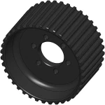 45 TOOTH 14MM GT  CENTER FLANGE  BLOWER PULLEY HARD ANODIZED