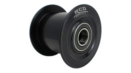 156028-0026 RCD Idler Pulley 3" Wide 3/4" ID Shaft Black Hard Anodized