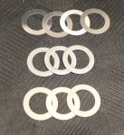 Enderle 5007A  10 pack  Shims Fits all 5005 spuds- thin shims to go with the 5006 bearing pack