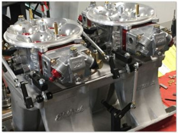 71-1000 ENDERLE Dual Carb Sideways  Tunnel Ram Linkage Kit for Big Block Chevy