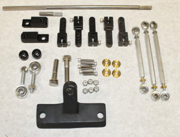 Mopar Dual Carb Tunnel Ram Linkage Kit for Small Block Mo-Par w/ W2 Heads-Enderle