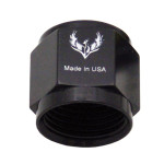 PI-A0829-3   AN -8 CAP  BLACK PHENIX MADE IN USA  HARD ANODIZED