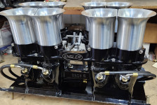 ENGLER BB MOPAR 383-440  MECHANICAL INJECTION WITH   3 B FLY SIZES  COMPLETE   BLACK-BLUE-GREY