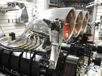 BIG V  INJECTOR  5-9/16"  - Blown Alcohol w LINES -NOZZLES-JETS, SET UP  BIG-V