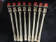 ENGLER PRECISION 410   1/2-20  3-1/2" " TIP  THREAD NOZZLES SET OF 8 10AS .025