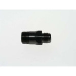 WP1012S Meziere Straight Water Pump Fitting 1" NPT to 12AN Black Anodized