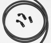 PI-K406 -6 Hose Phenix -6 AN Black Nylon Braided Hose by the Foot 750 PSI USA