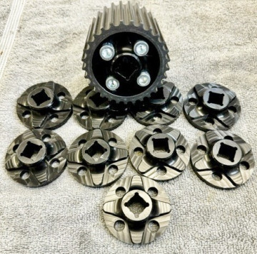 Turnover Plate  " Stroker "  for 192-250 TBS Mini  Blowers  4-Hole  1/2"  Square  Turn Plate,