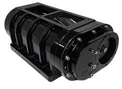 TBS-2036-100 10-71 Black Blower RACE CASE Billet Blower Hard Anodized Billet Rotors 18 Point Teflon