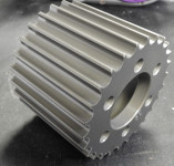 AD-13-9-29 TOOTH 13.9 MM X 3.5" WIDE  HTD BLOWER PULLEY  BILLET  6061 HARD ANODIZED