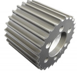 AD-13-9-30    30   TOOTH  13.9 MM X 3.5" WIDE  HTD BLOWER PULLEY    HARD ANODIZED