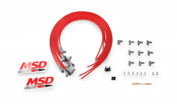 31229 SPARK PLUG WIRES - MSD Ignition 8.5MM Super Conductor Spark Plug Wire Set  90 DEGREE