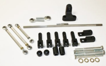 ENDERLE  75-106  351CLEVELAND  FORD  Dual  Carb Tunnel Ram Linkage Kit FORD    SIDE SADDLE 4500'S