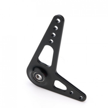 Bell Crank - 1/4 in Center Hole, 6061 Aluminum, Black Anodized