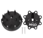 Cap - MSD Ford HEI Distributor Cap BLACK with Wire Retainer