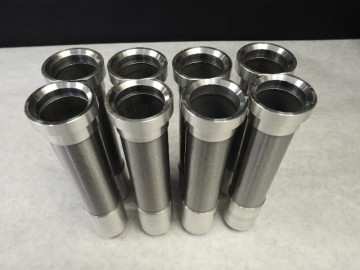 MA-245 HEMI  16  SPARK PLUG TUBES  6"   BILLET TWO PIECE FUEL HEAD W SMALL PLUG HOLE  O RINGED HEADS