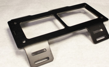 BLOWER RESTRAINT TOP PLATE HARDENED  BLACK CURVED PLATE 4 HOLE  BOLT DOWN 13.25" SFI 14.1