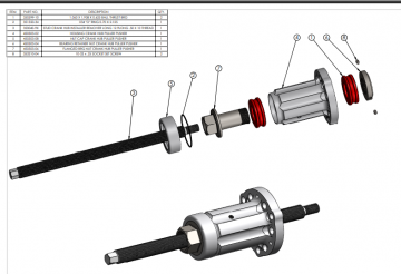 353040-92 RCD Blower Hub Puller THREADED MAIN SHAFT  ONLY  FITS ONLY RCD PULLER
