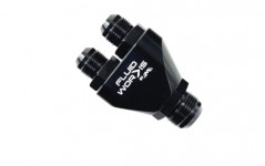 Parallel Billet Y Block With Bracket 16 ORB Inlet With (2) 12 ORB Outlets. Fittings Included.